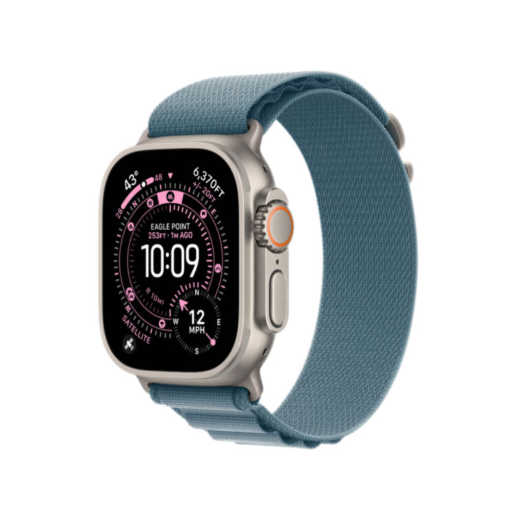 Apple Watch Ultra 3 GPS + Cellular 49 мм, Alpine Band – Alpine Light Blue / Beige Titanium / Large