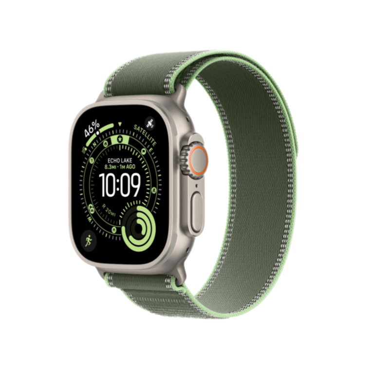 Apple Watch Ultra 3 GPS + Cellular 49 мм, Trail Band – Trail Green/Neon / Beige Titanium / Без размера