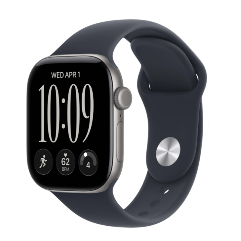 Apple Watch Series 12 46 мм, серый космос, Sport Band темно-синий – 46 / Space Gray / Sport Band / M/L