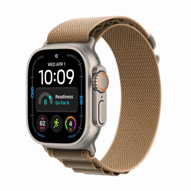 Apple Watch Ultra 4 49 мм GPS + Cellular, Natural Titanium, Alpine песчаный – 49 / Natural Titanium / Alpine Loop / Desert / Medium