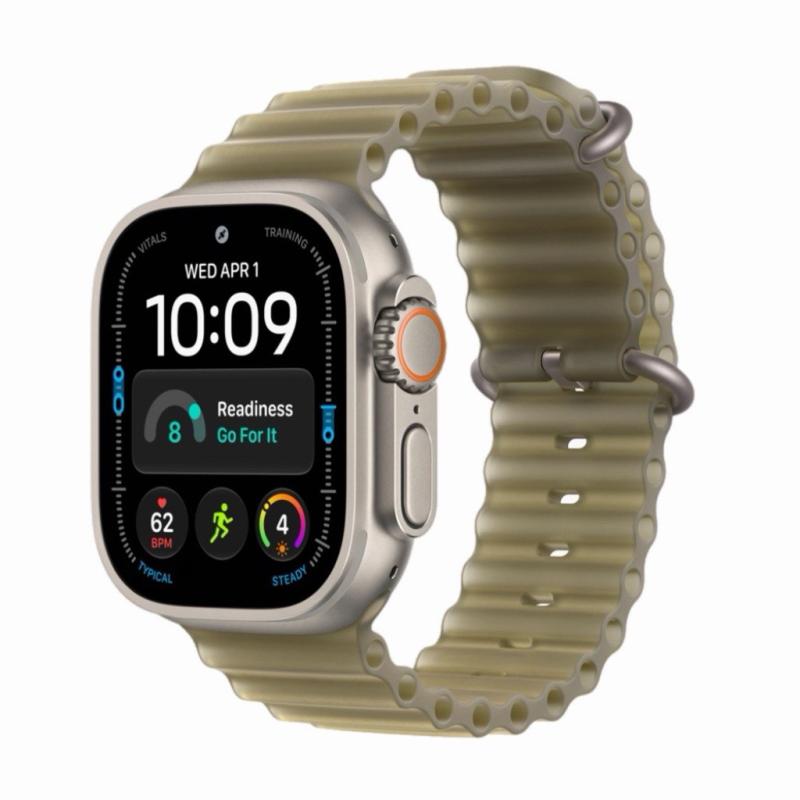 Apple Watch Ultra 4 49 мм GPS + Cellular, Natural Titanium, Ocean оливковый – 49