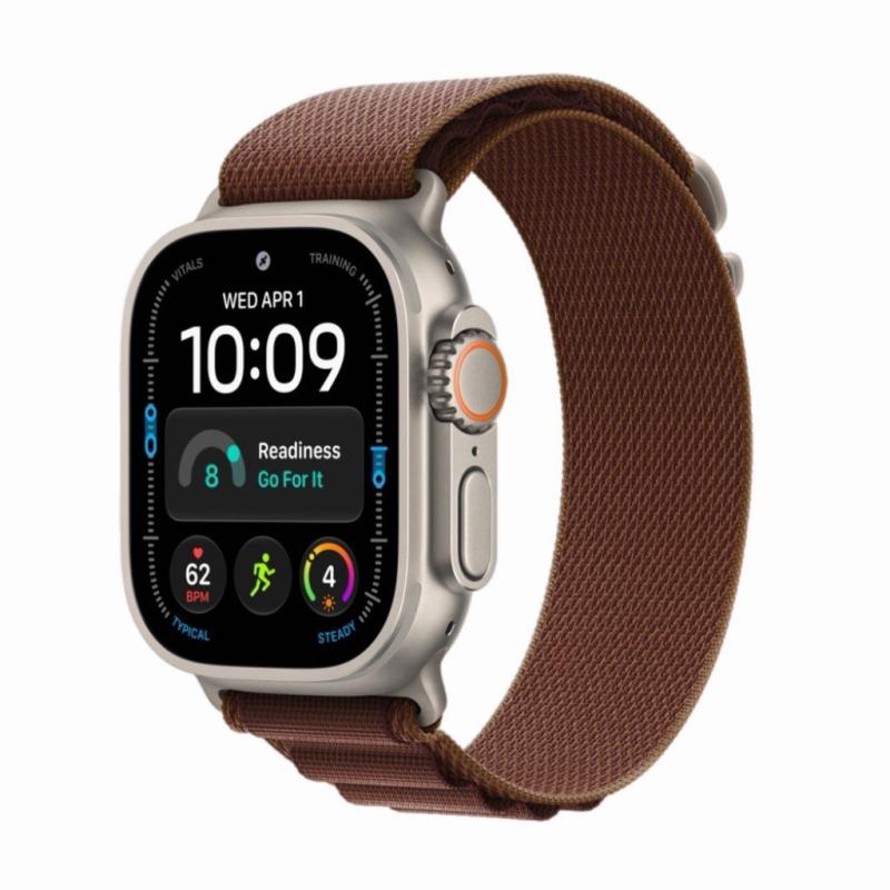Apple Watch Ultra 4 49 мм GPS + Cellular, Natural Titanium, Alpine бордовый – 49